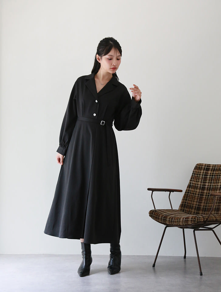 fifth 【cho____07セレクト】2wayスリーブトレンチ風シャツワンピース