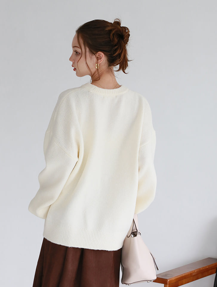 ILLITウォンヒ様　マメクロゴウチ 20AW リブジャガードニット カットソー fifth モヘアタッチジャガードロゴニット | 人気レディース