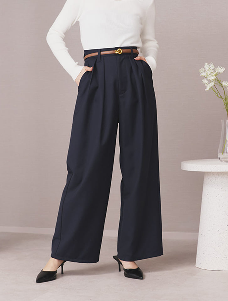 ツータックワイドパンツ