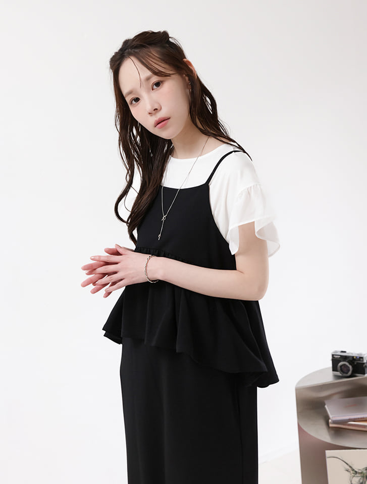 fifth 【cestmignon_mauセレクト】ペプラムデザインドッキングキャミ