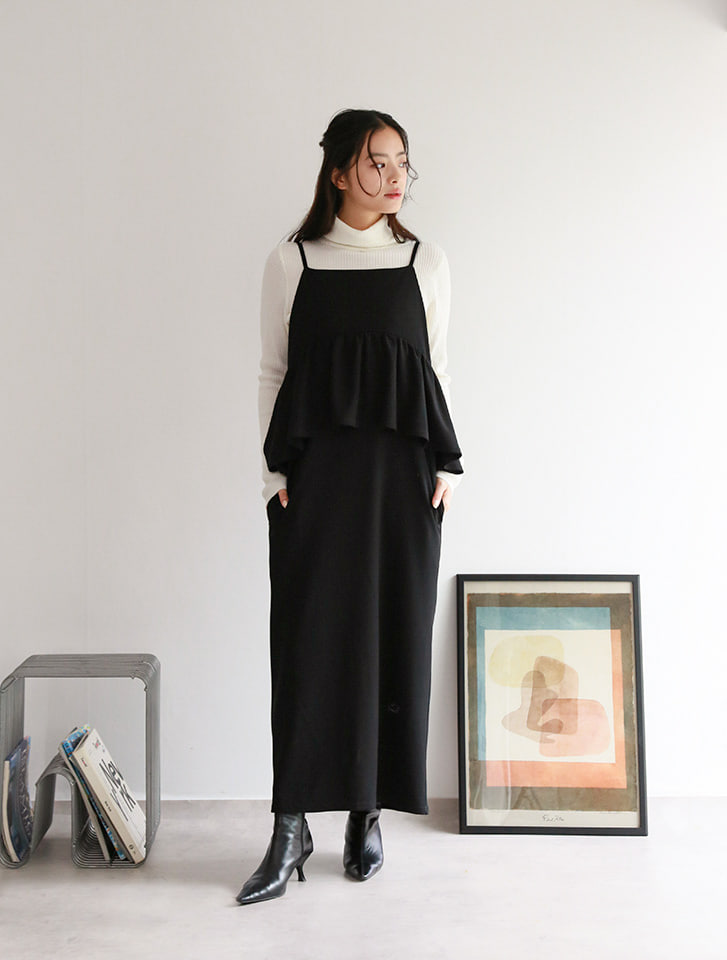 fifth 【shieセレクト】ペプラムデザインドッキングキャミワンピース