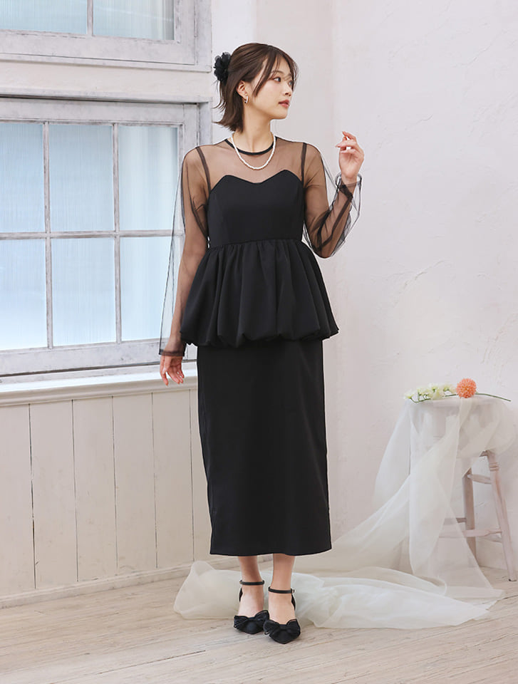 fifth シアードッキングペプラムワンピース | 人気レディース