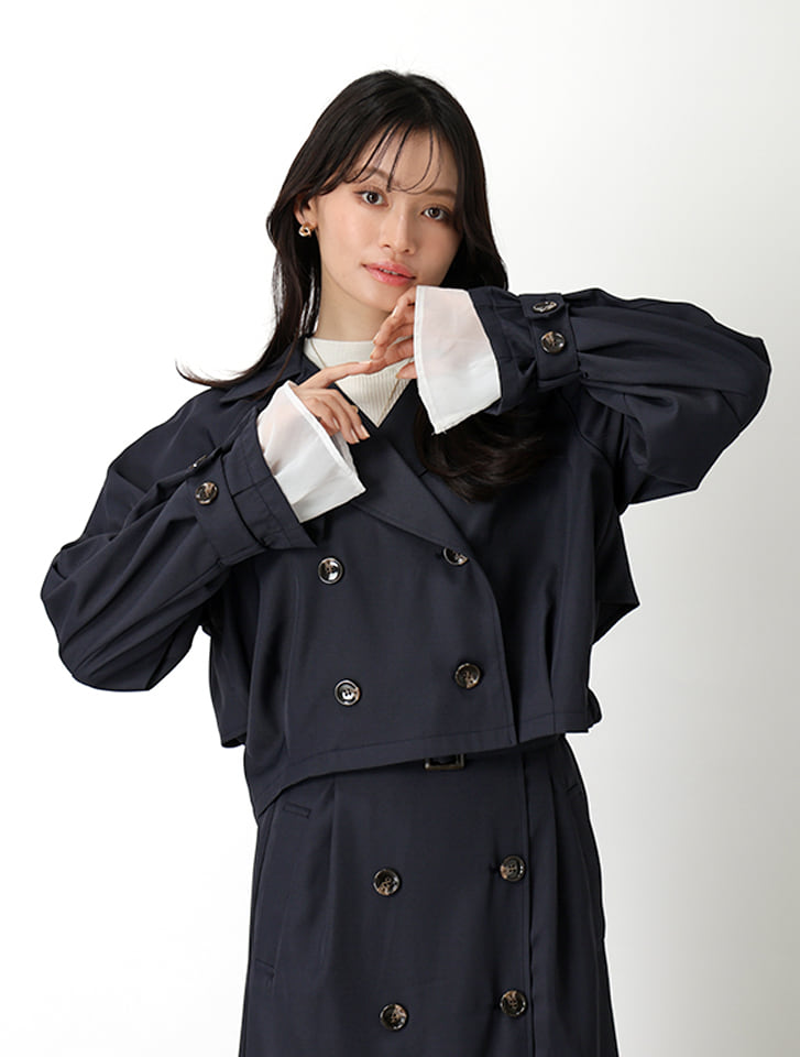 【SETUP対応】ショートトレンチコート