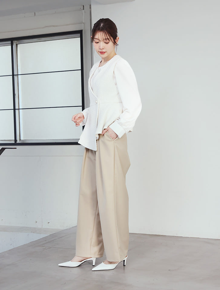 fifth パールボタンツイードジレベスト | 人気レディースファッション