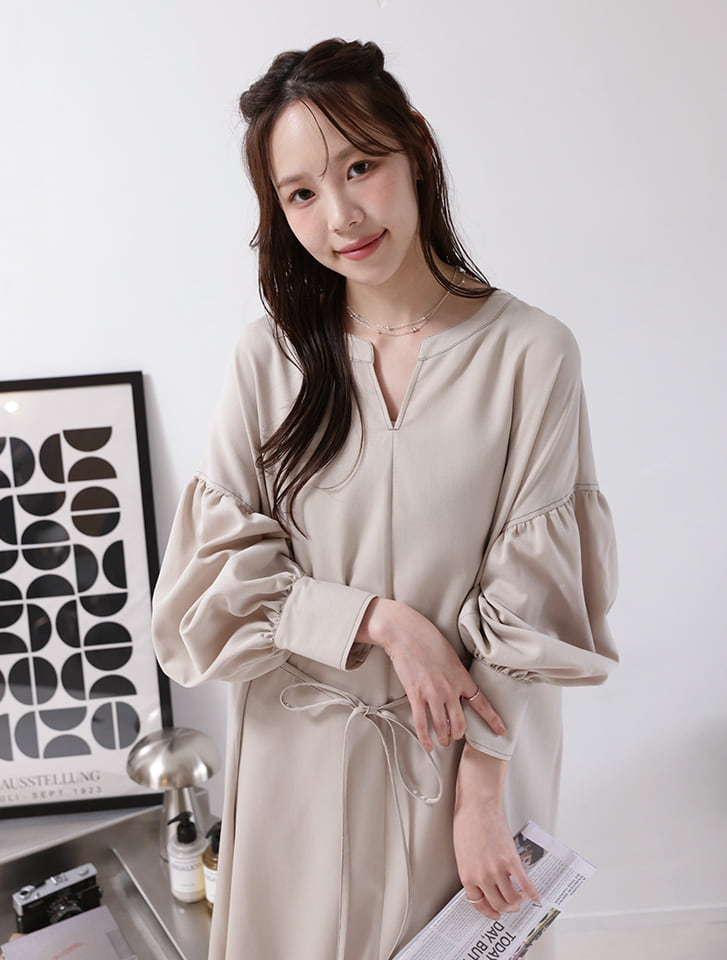 【美品】45R インディゴ ギマツイード ワンピース 襟付き 無地 fifth 【cestmignon_mauセレクト】【U150サイズあり】配色ステッチ
