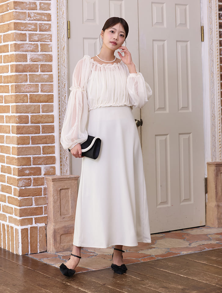 【2点セット】2wayブラウス付きキャミワンピース