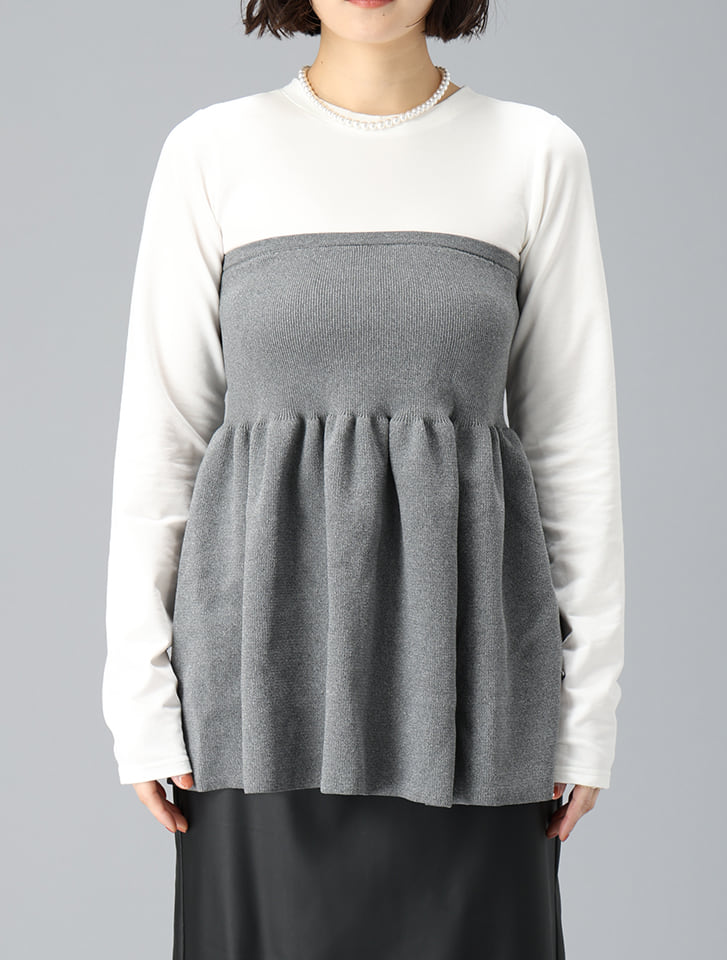 fifth 異素材ドッキングビスチェ風トップス | 人気レディース