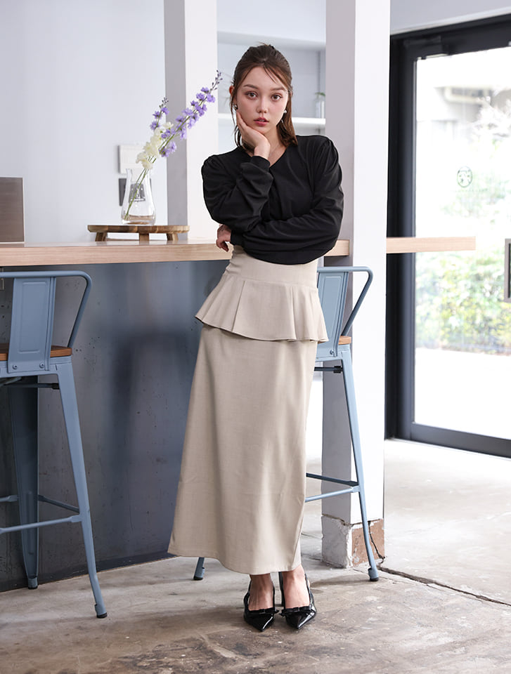♡ペプラムBS♡ 2026S/S Collection レースリボンペプラムブラウス ¥9,900(tax-in