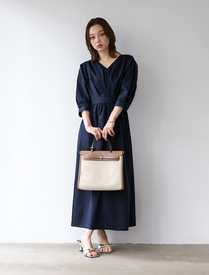 fifth 【cho____07セレクト】Vネックウエスト切替ワンピース | 人気