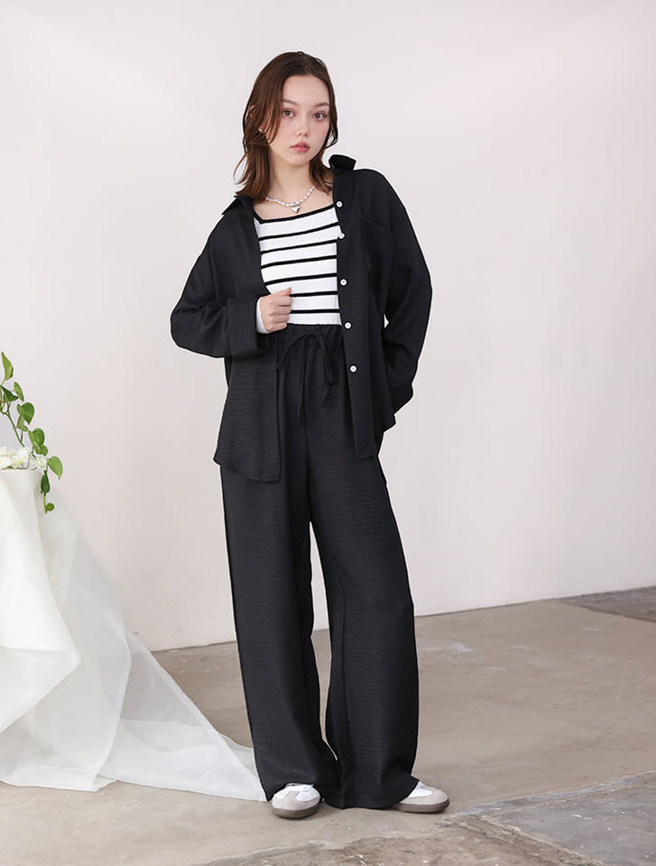 fifth リネンライクシャツパンツセットアップ | 人気レディース