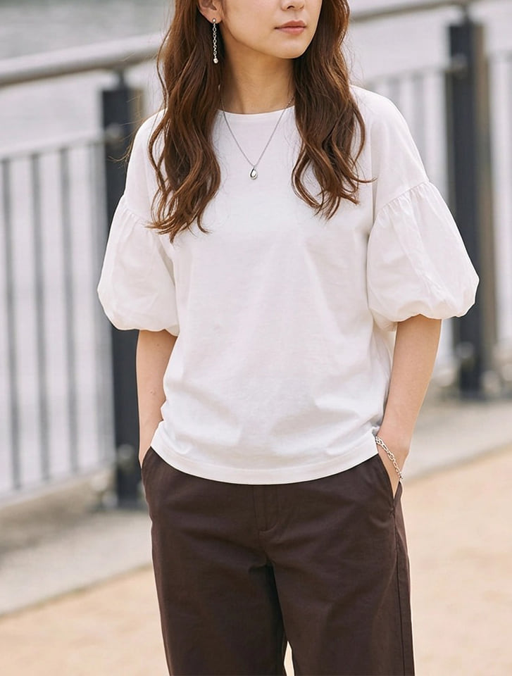 【fifth/フィフス】フリルスリーブTシャツ