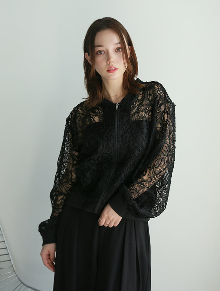 シアーレースブルゾン