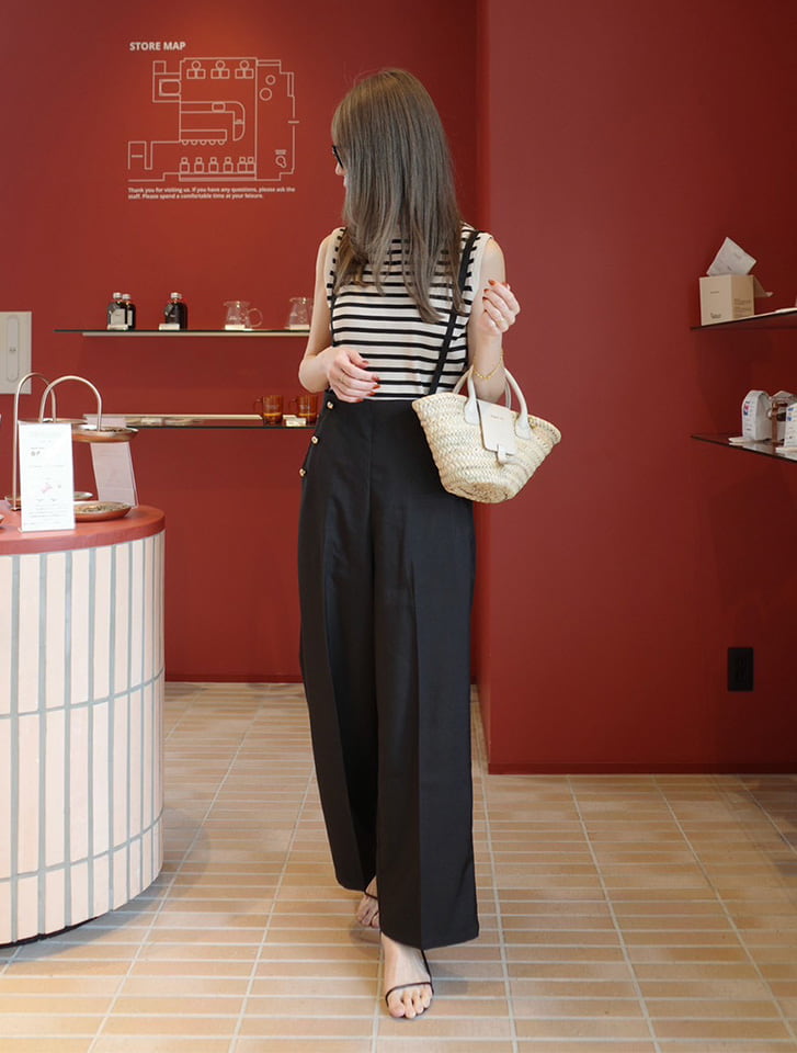 fifth 【kannaセレクト】サスペンダー付きワイドパンツ | 人気