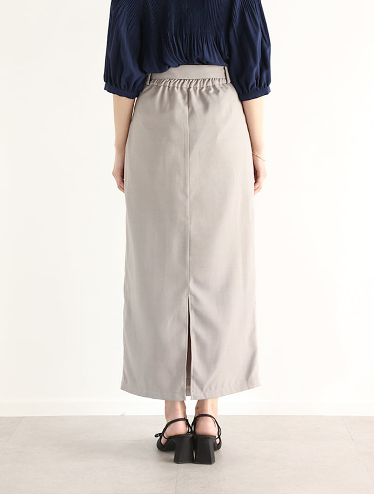 fifth 【MARIAセレクト】 ゴールドバックルベルト付きIラインスカート