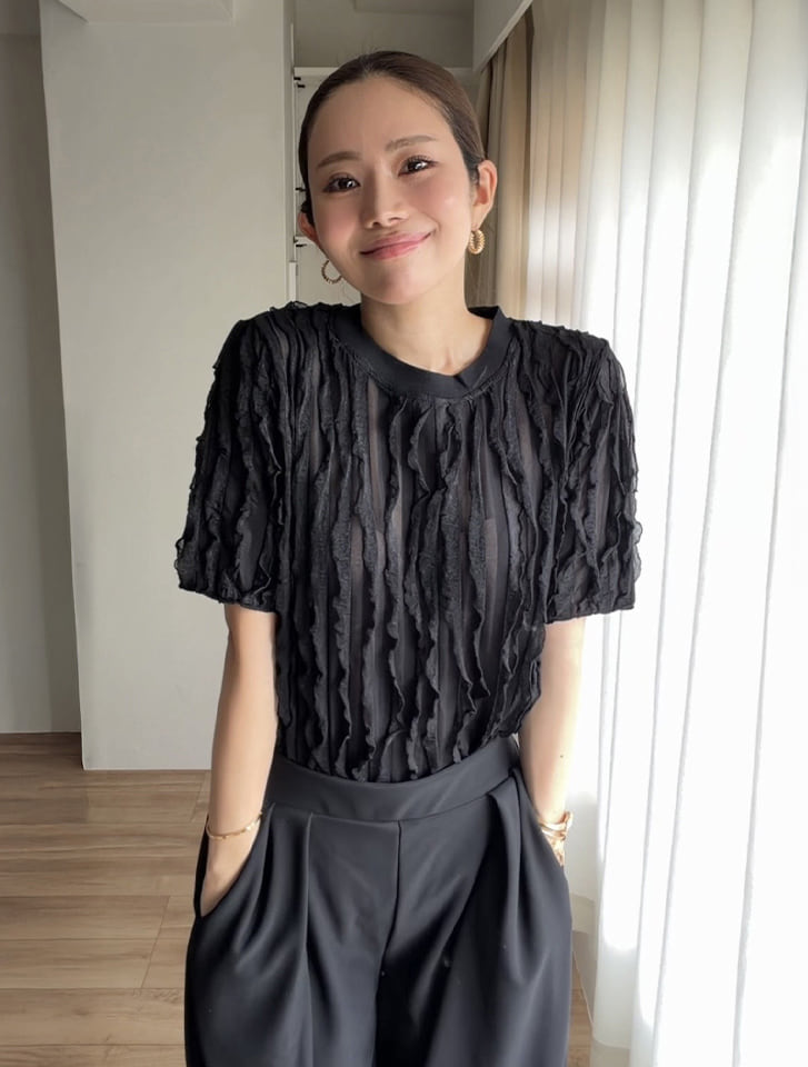 fifth 【manaodaysセレクト】 タックフリルTシャツ | 人気レディース