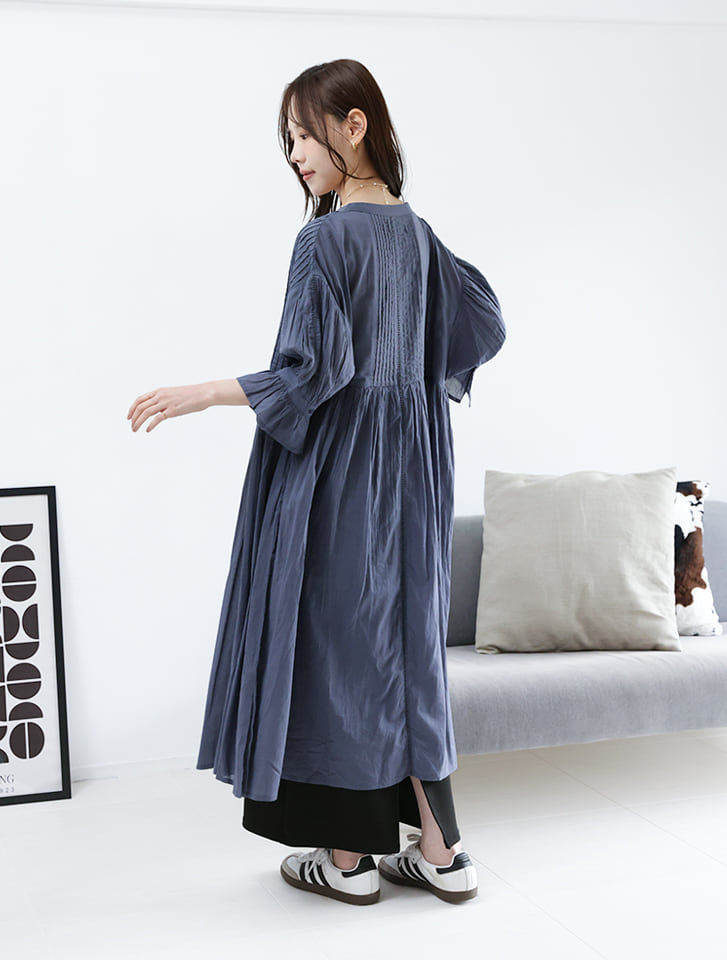 fifth ピンタック前開きワンピース | 人気レディースファッション通販