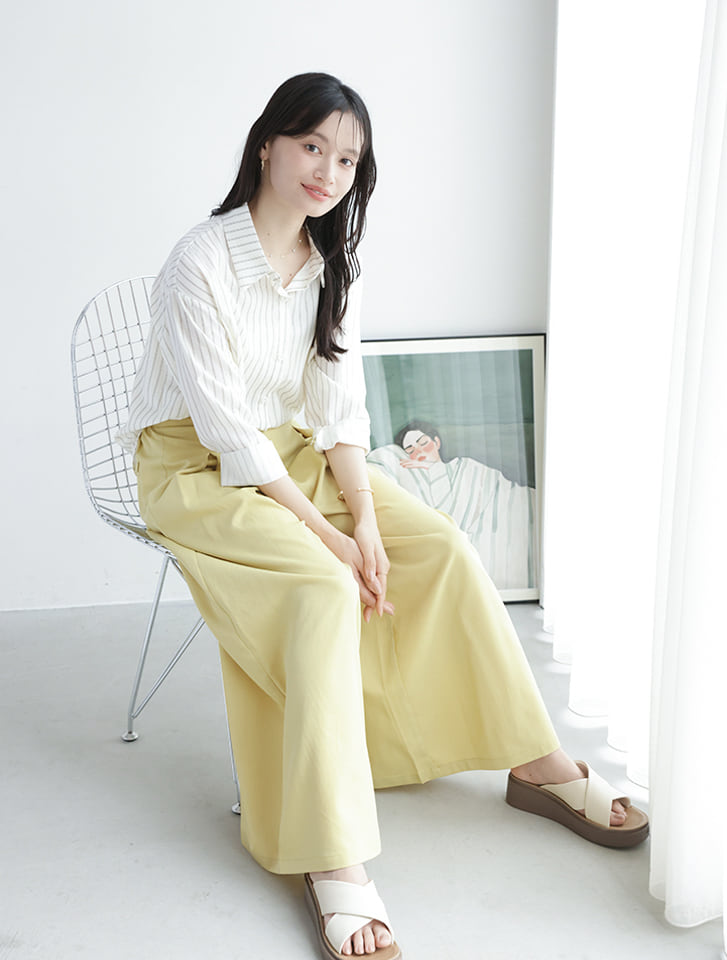 fifth 【星玲奈セレクト】ハイウエストタックワイドパンツ | 人気