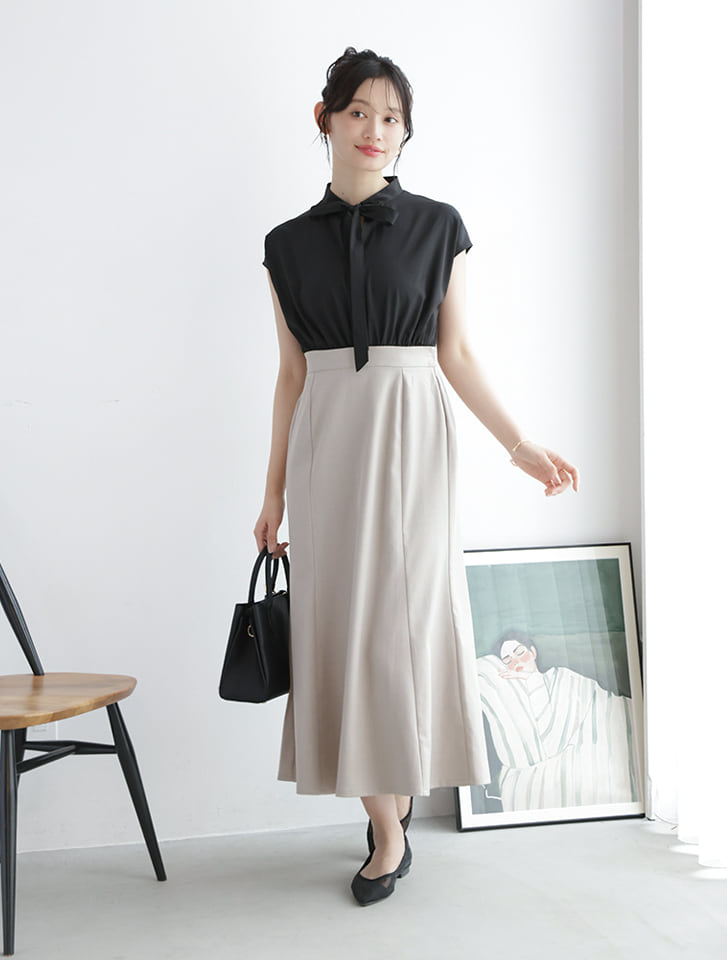 【kanaセレクト】ボウタイドッキングワンピース