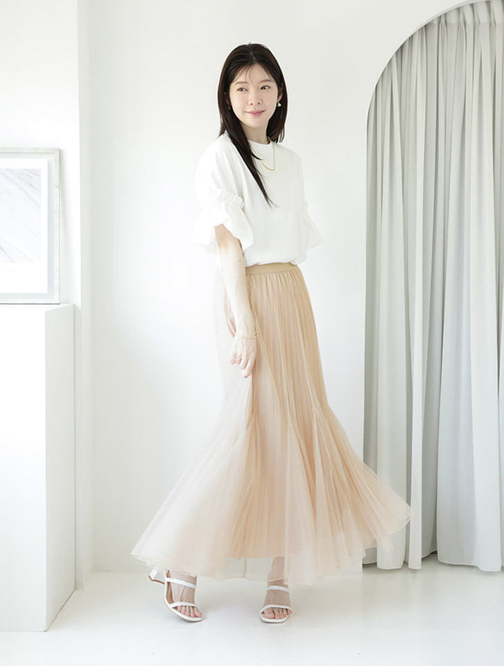 fifth 【kanaセレクト】マーメイドデザインプリーツチュールスカート