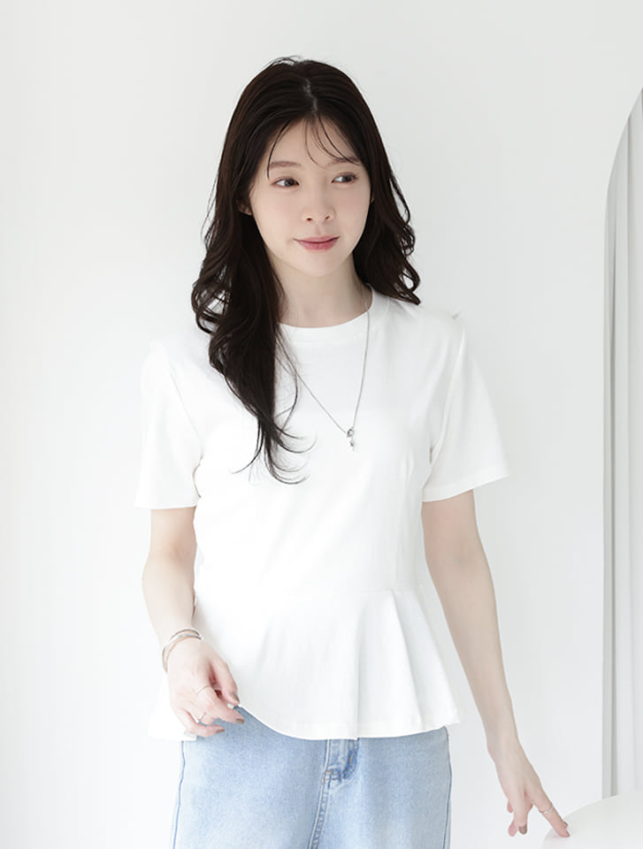 ペプラムデザインTシャツ
