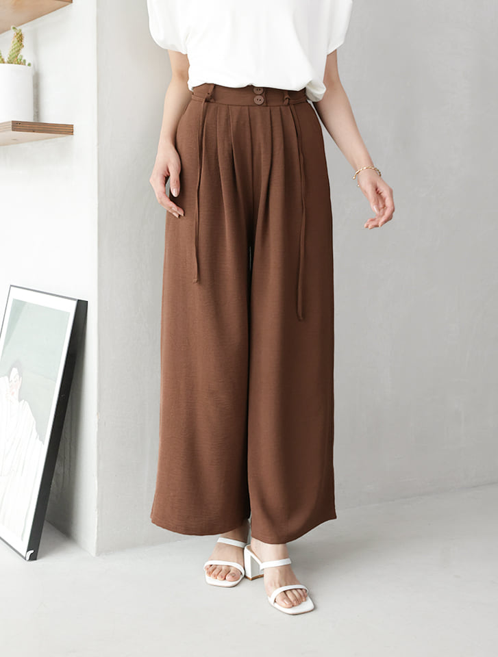fifth 【kokoセレクト】ドロスト付きフェイクボタンリラックスパンツ