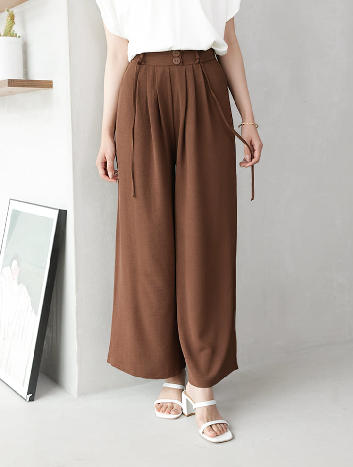 fifth 【kokoセレクト】ドロスト付きフェイクボタンリラックスパンツ