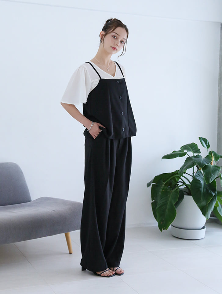 【とらまめセレクト】【2点セット】ビスチェ×ワイドパンツ