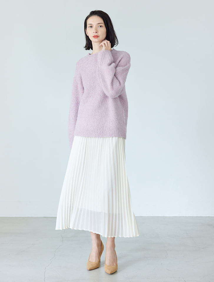 ペチコート付シフォンプリーツスカート