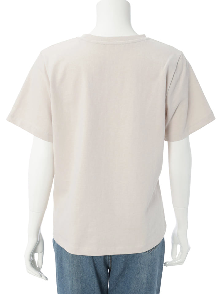 ニュアンスカラークルーネックTシャツ