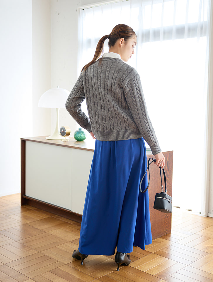 タックフレアマキシスカート