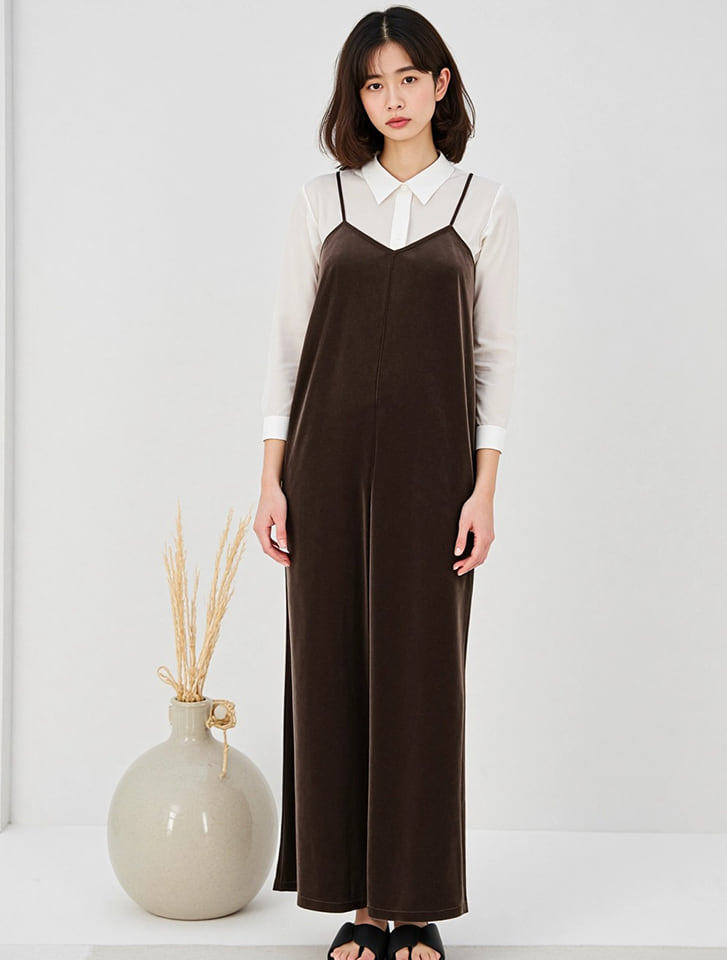 COHINA リボン付きキャミサロペット　美品 リボン付きキャミサロペット-short & regular | 小柄・低身長