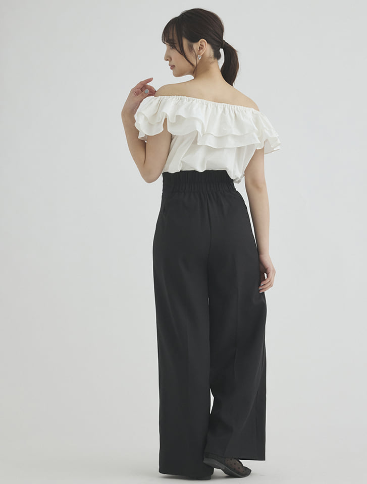 Lilyです★ブロード切替フリルブラウス 23SS レースブラウス フリルブラウス レディース レース トップス