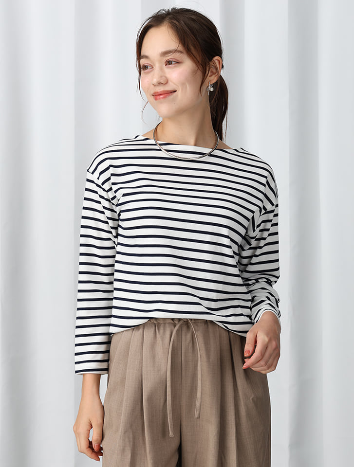 Edit Sheen ボートネックボーダープルオーバー | 人気レディース