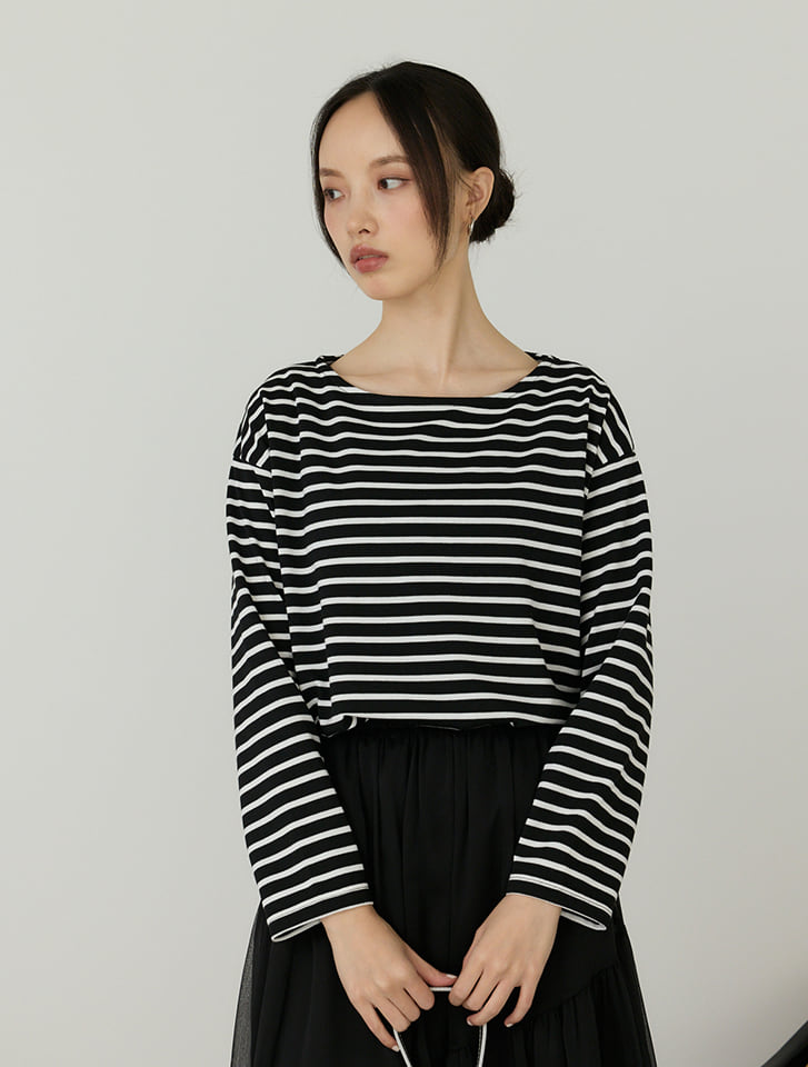 本店は Edit Sheen ボートネックボーダープルオーバー | 人気レディース トップス