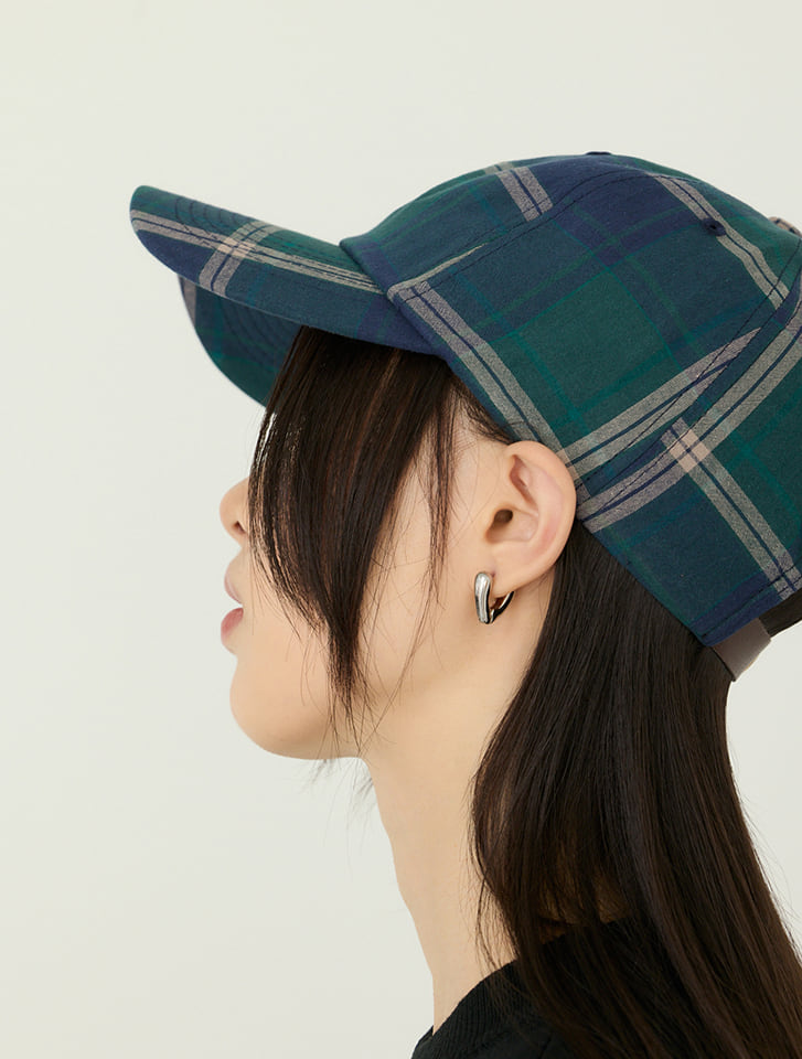 Edit Sheen チェック柄ワッペンキャップ | 人気レディースファッション通販 fifth store