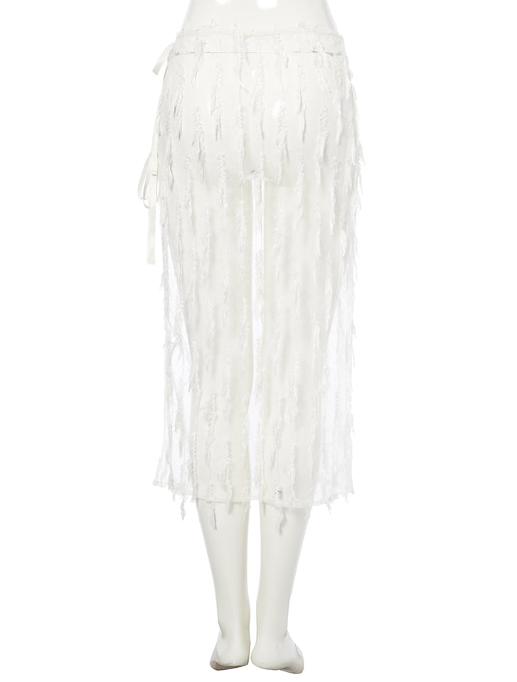 ANDI BAGUS☆ Skirt コットン フリンジ付 ラップスカート AndiBagus◇リゾートフリンジコットンラップスカート (ANDI