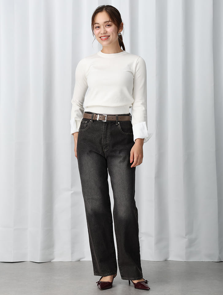 Rady カッティグワイドストレートデニム Rady カッティングストレートワイドデニム 24 - メルカリ