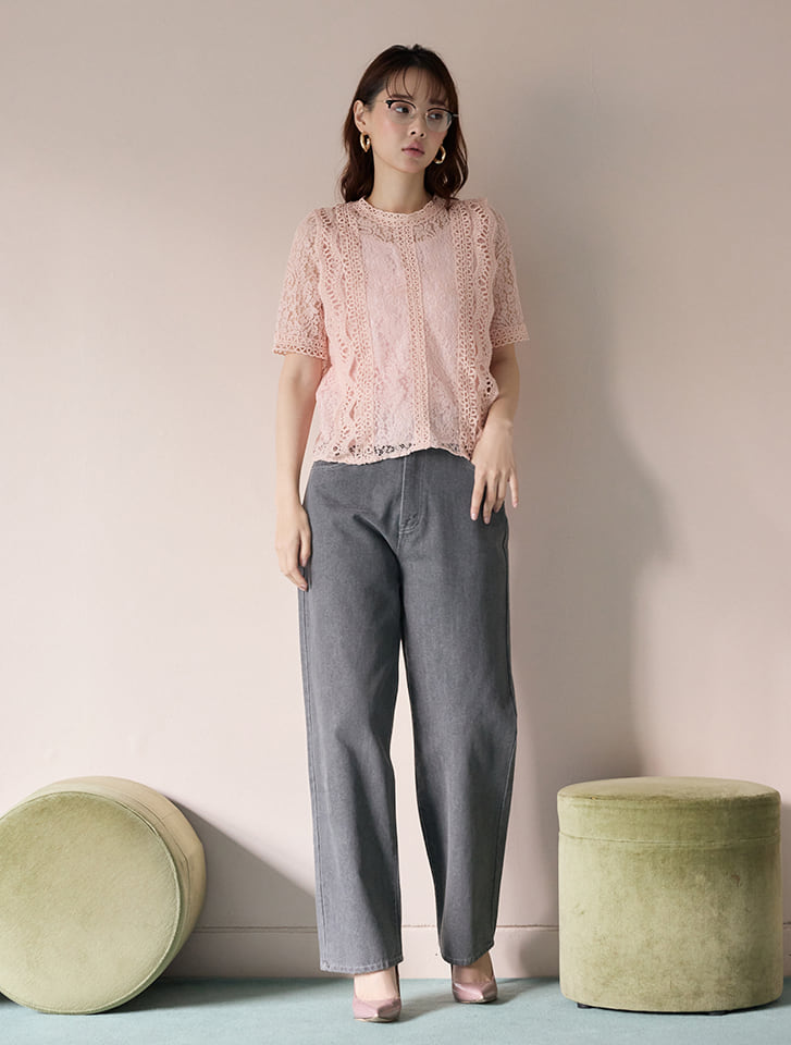 Edit Sheen ローライズワイドストレートデニムパンツ | 人気