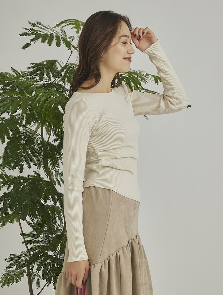 Edit Sheen サイドタックリブニット | 人気レディースファッション通販