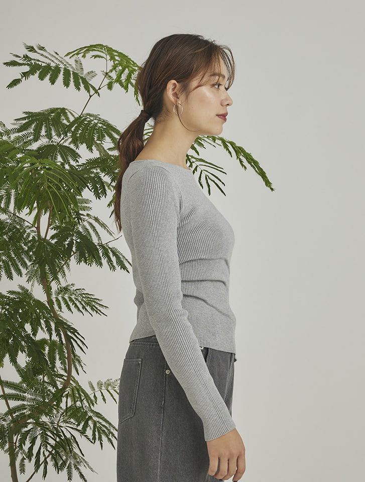 Edit Sheen サイドタックリブニット | 人気レディースファッション通販