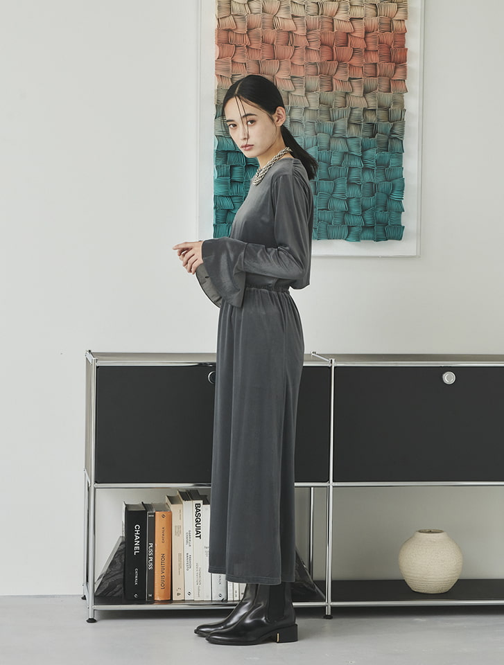 Edit Sheen フレアスリーブベロアトップス | 人気レディース