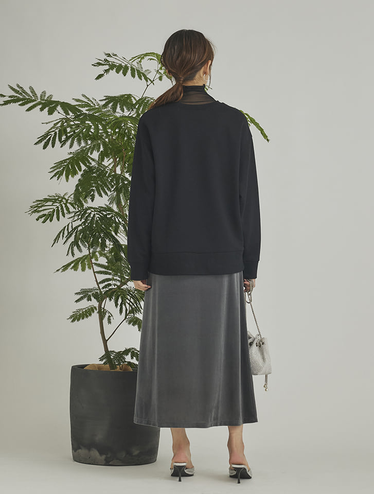 Edit Sheen ベロアフレアスカート | 人気レディースファッション通販