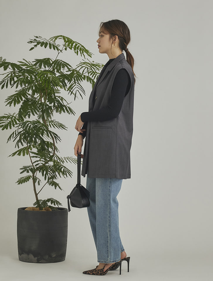 Edit Sheen ダブルボタンテーラードベスト | 人気レディース