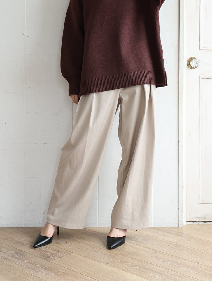 Edit Sheen タックトラウザーパンツ | 人気レディースファッション通販