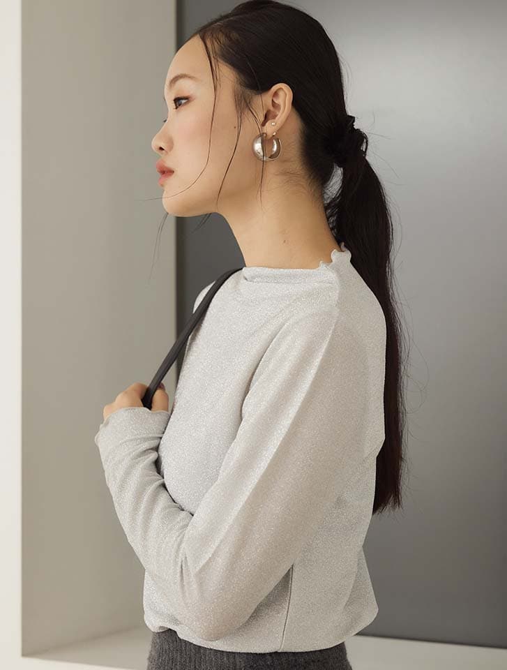 Edit Sheen プチハイネックラメカットソー | 人気レディース