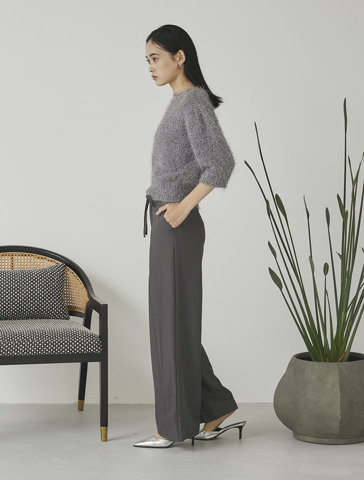 Edit Sheen 折り返し風ウエストデザインパンツ | 人気レディース