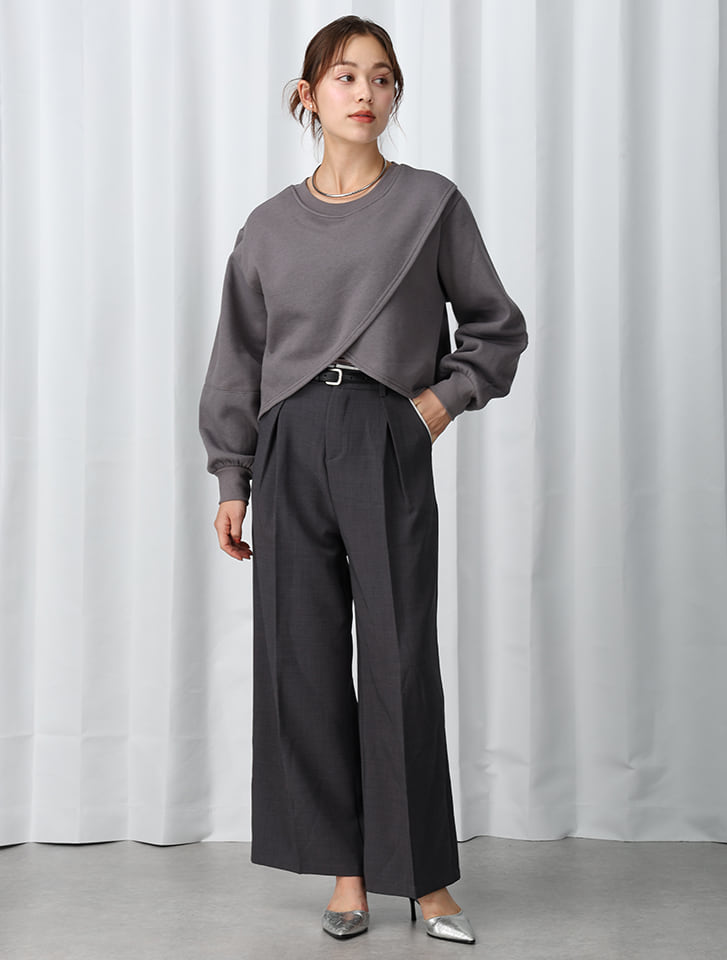 Edit Sheen 前後2WAY裏起毛トップス | 人気レディースファッション通販