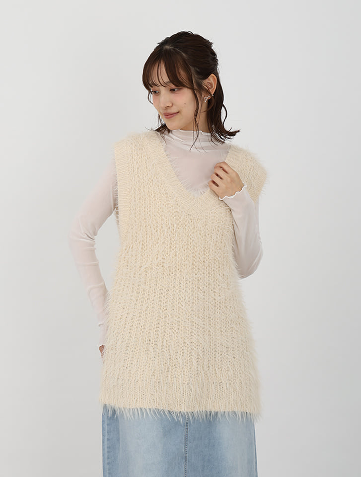 pick and Span コットンコードヤーン天竺ニットベスト Spick & Span（スピックアンドスパン）の「コットンコードヤーン天竺