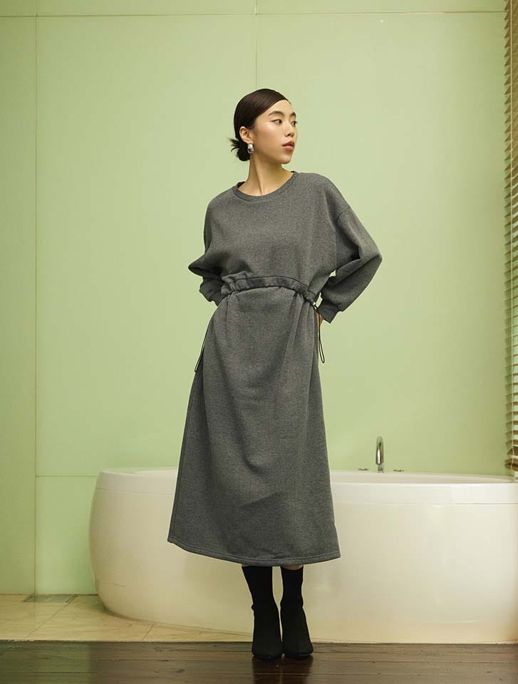 Edit Sheen 裏起毛ドロストデザインワンピース | 人気レディース