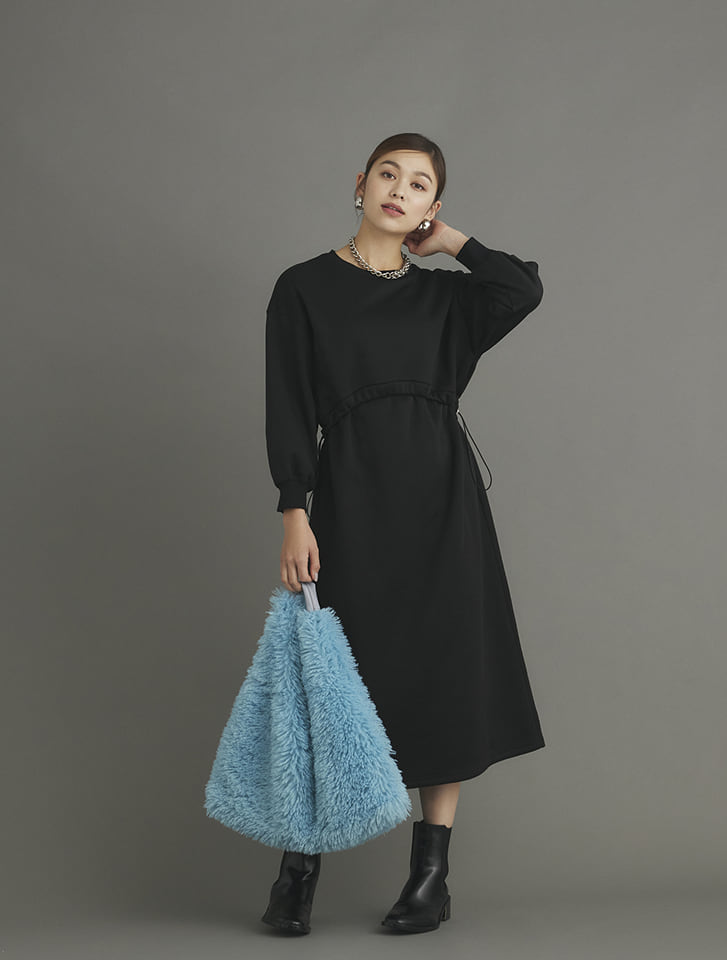 Edit Sheen 裏起毛ドロストデザインワンピース | 人気レディース